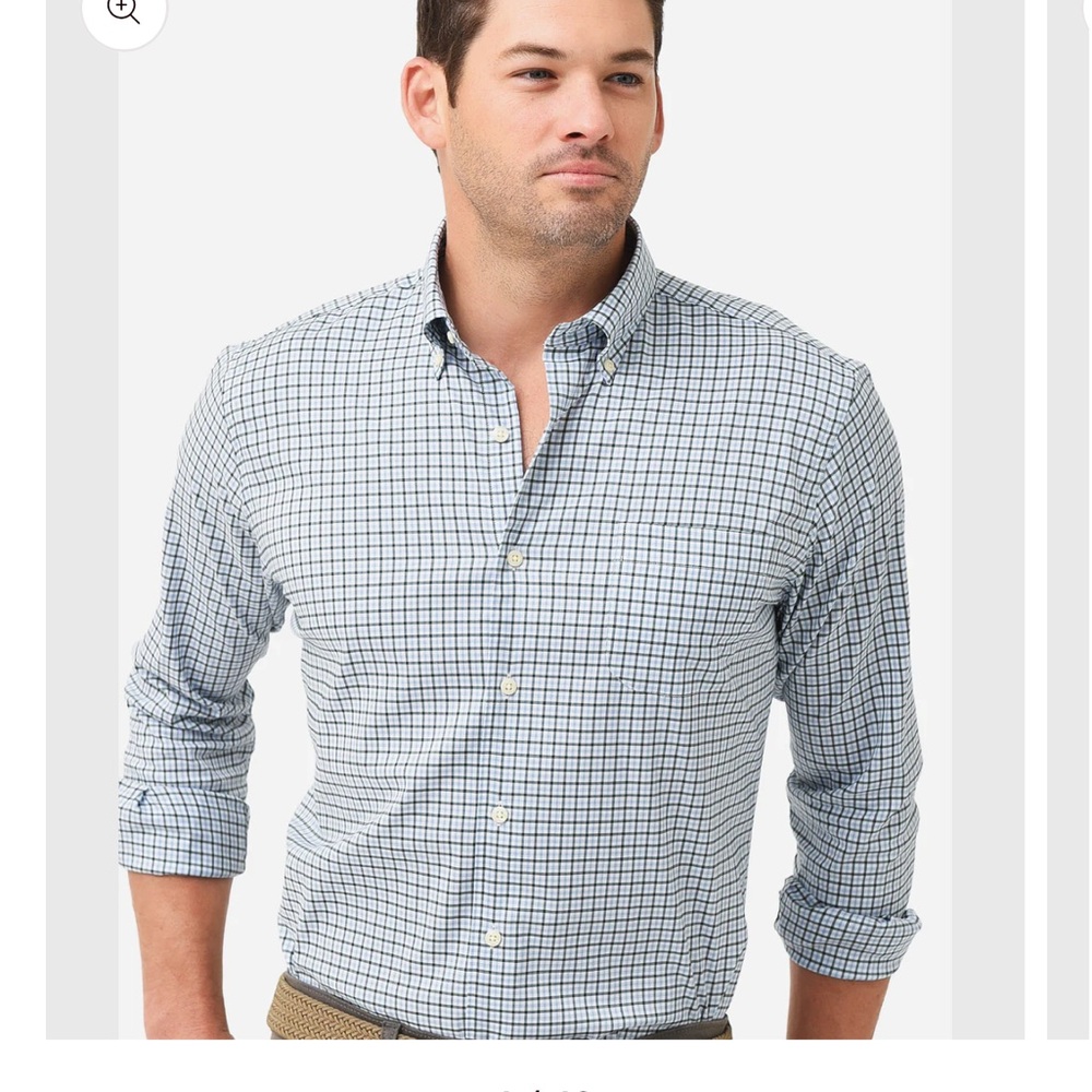 PETER MILLAR MEN'S JAMESON CROWN LITE COTTON-BLEND SPORT SHIRT Size XXL